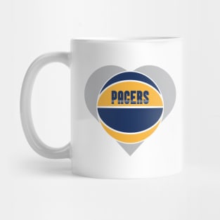 Heart Shaped Indiana Pacers Basketball Mug